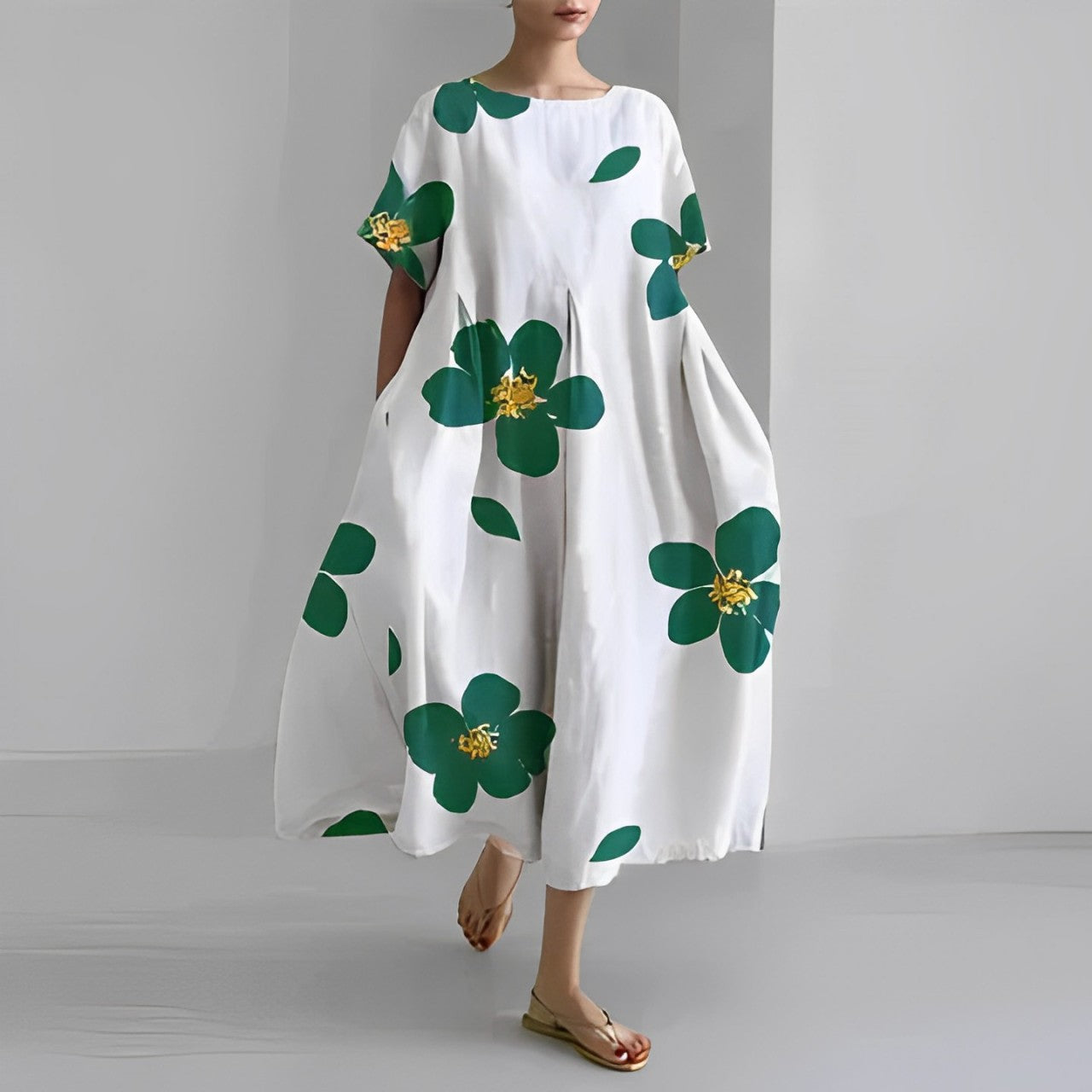 Luvik | Amelia Mekko Boho Kukka-kuosi Yksinkertaiseen Eleganssiin