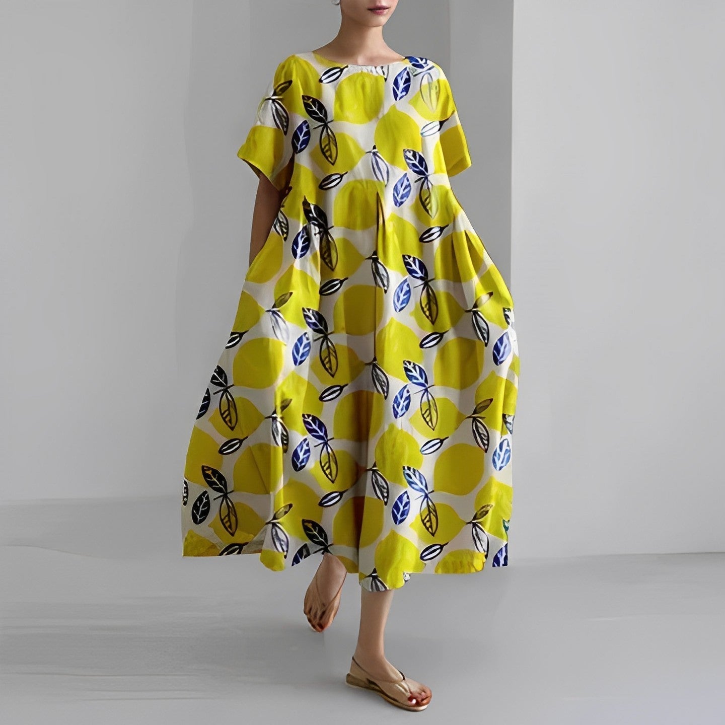 Luvik | Amelia Mekko Boho Kukka-kuosi Yksinkertaiseen Eleganssiin