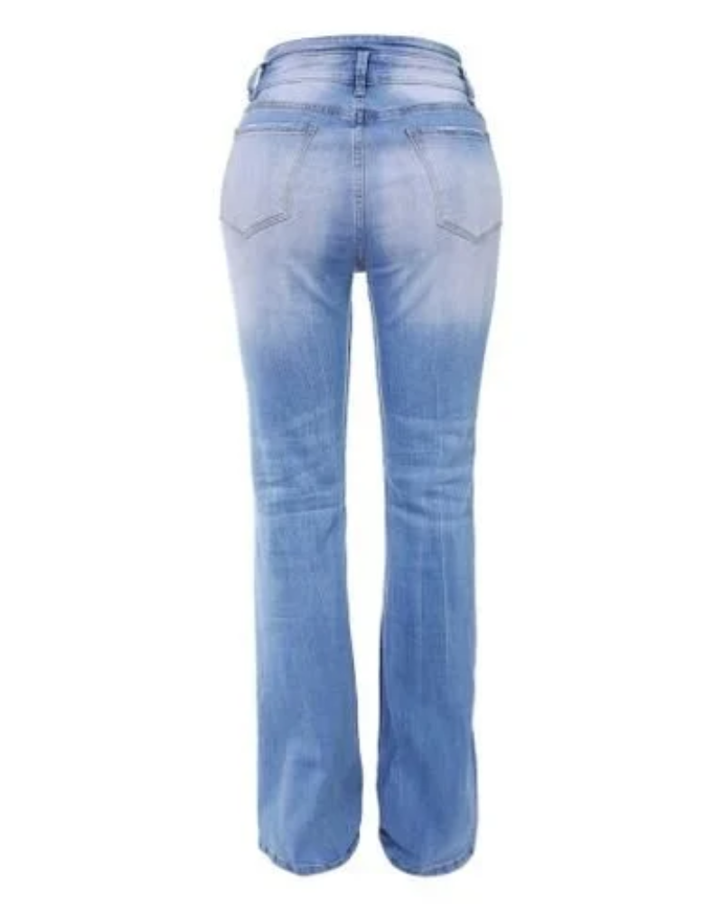 Luvik | Naisten Korkea Vyötärö Farkut Bootcut