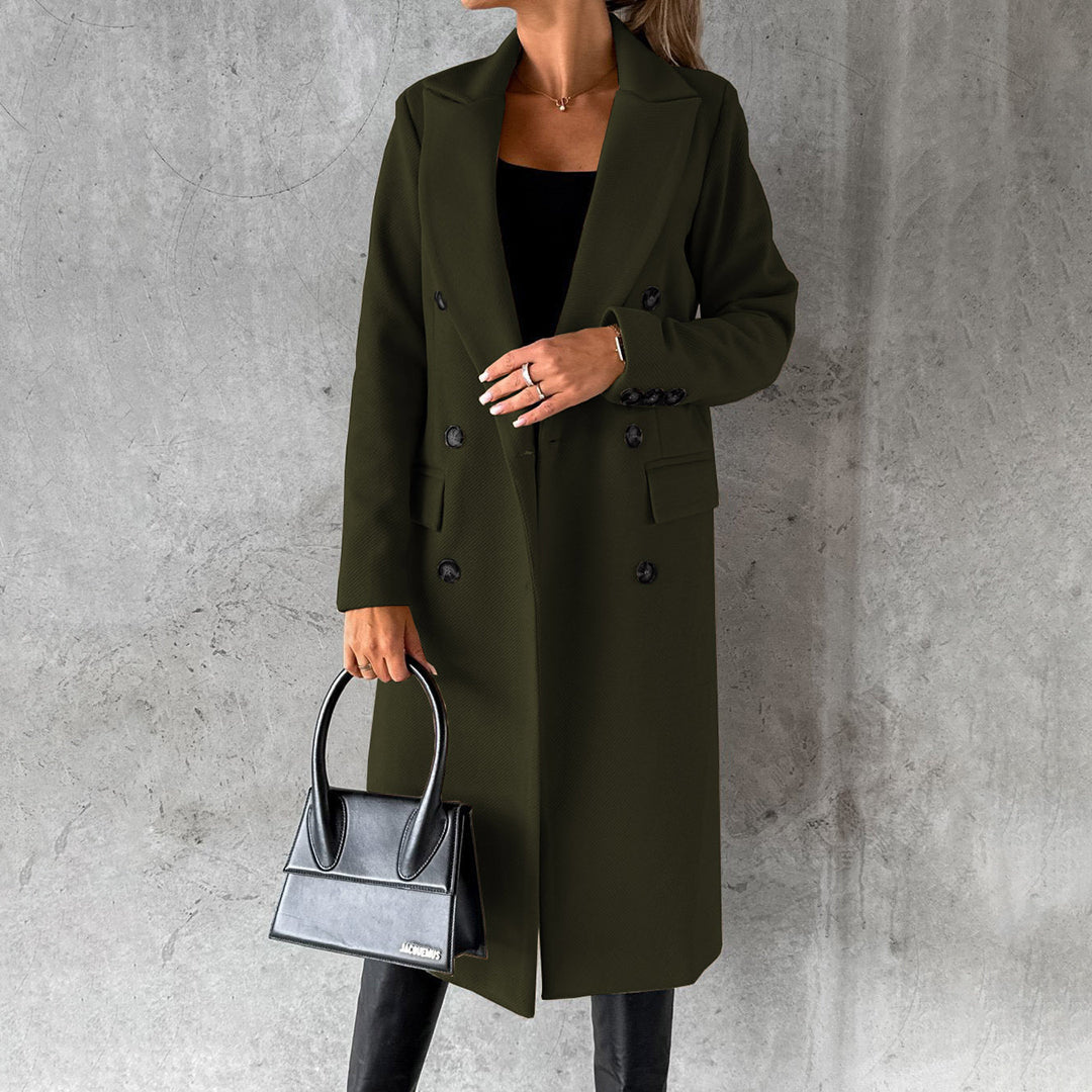 Luvik | Naisten Musta Trenchcoat Pitkä Takki