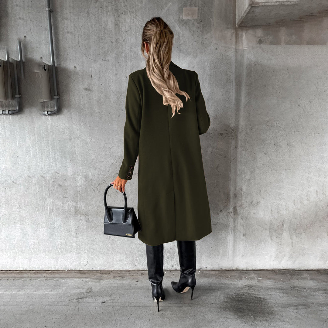 Luvik | Naisten Musta Trenchcoat Pitkä Takki
