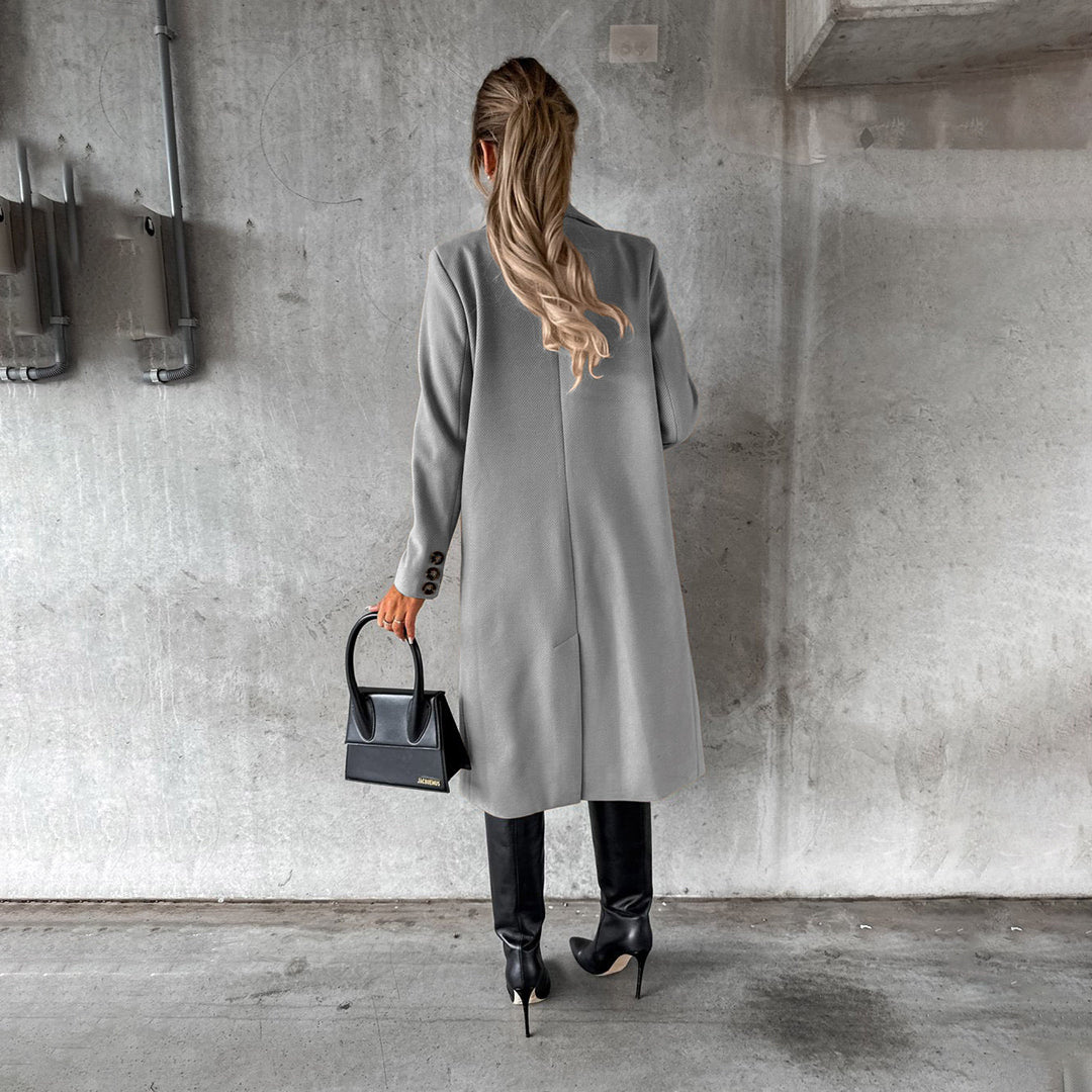 Luvik | Naisten Musta Trenchcoat Pitkä Takki
