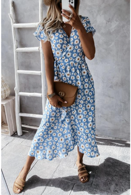 Luvik | Adored By You Floral Midi Mekko kukkasin