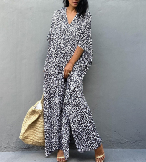 Luvik | Printed Cotton for Women Long Skirt with Matching Beach Cover-up