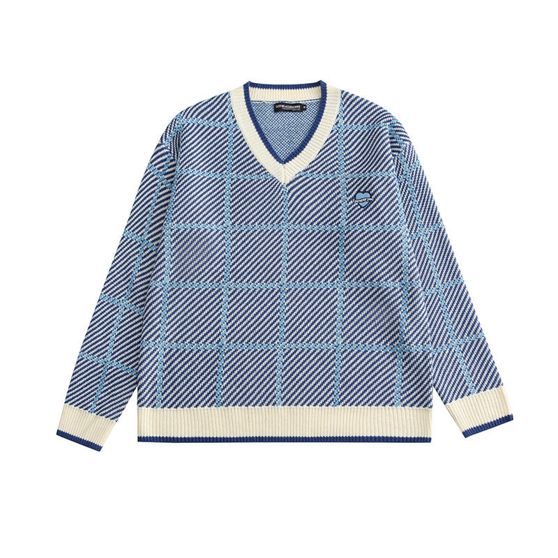 Luvik | College Style V-kaula-ompelu Pariskuntaswetteri
