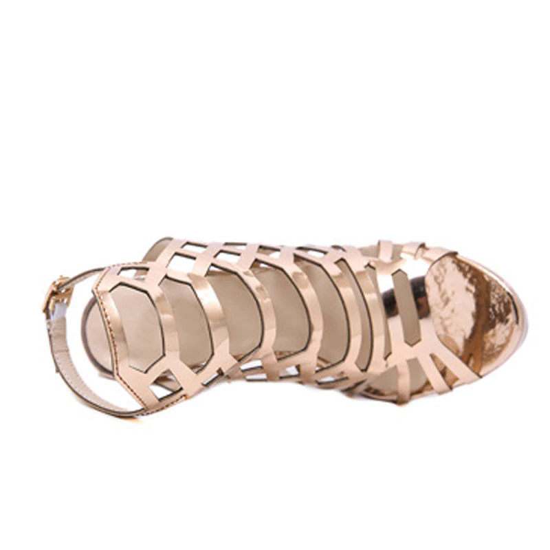 Luvik | Gladiatori Peep Toe Korkoken Sandalit