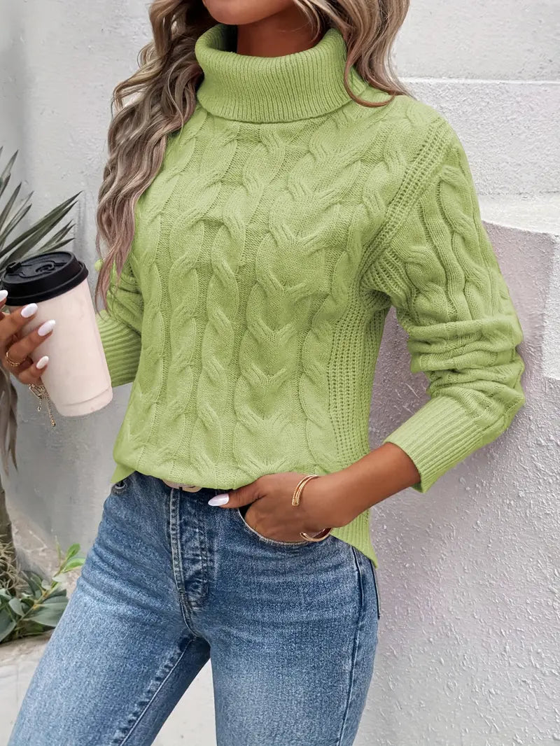 Luvik | Cable Knit Turtleneck