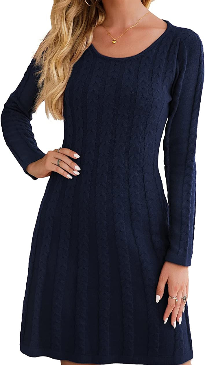 Luvik | Mukava Slim Fit Neulemekko Pitkillä Hihoilla