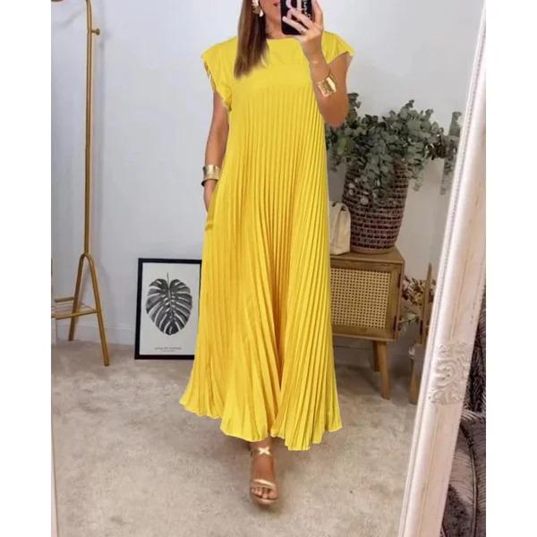 Luvik | Pleated skirt bag Maxi dress