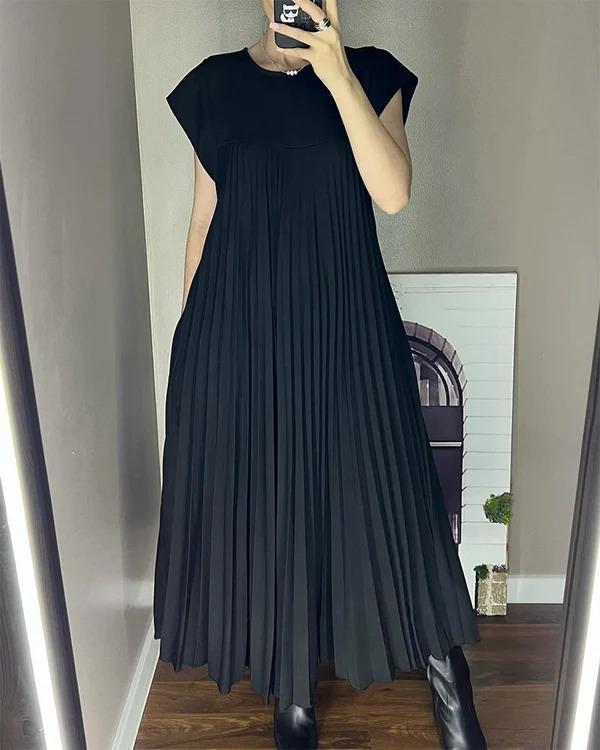 Luvik | Pleated skirt bag Maxi dress