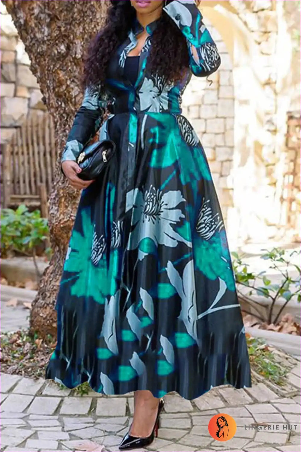 Luvik | Floral Whisper Chiffon Maxi Dress - Vaivaton eleganssi