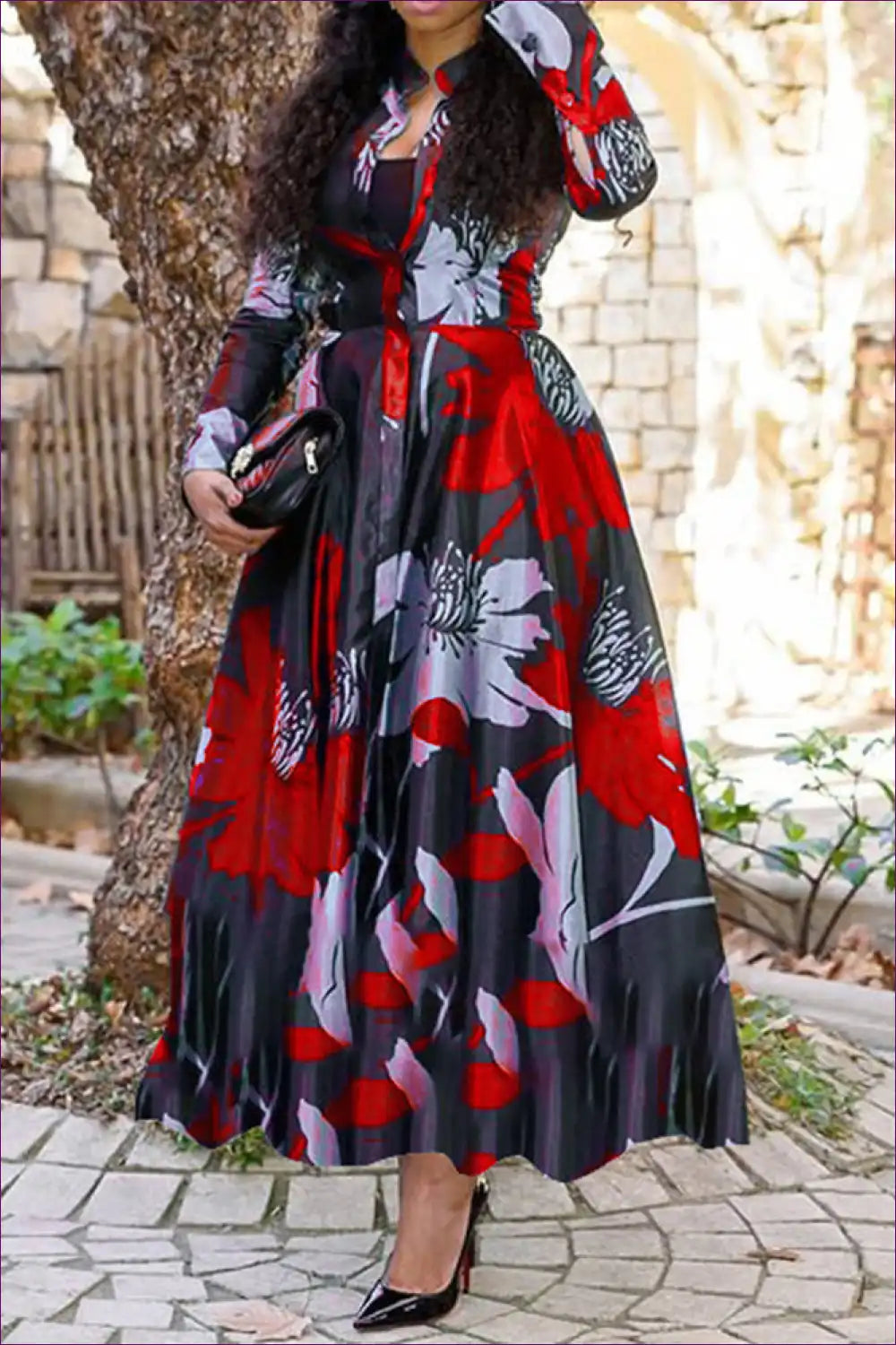 Luvik | Floral Whisper Chiffon Maxi Dress - Vaivaton eleganssi
