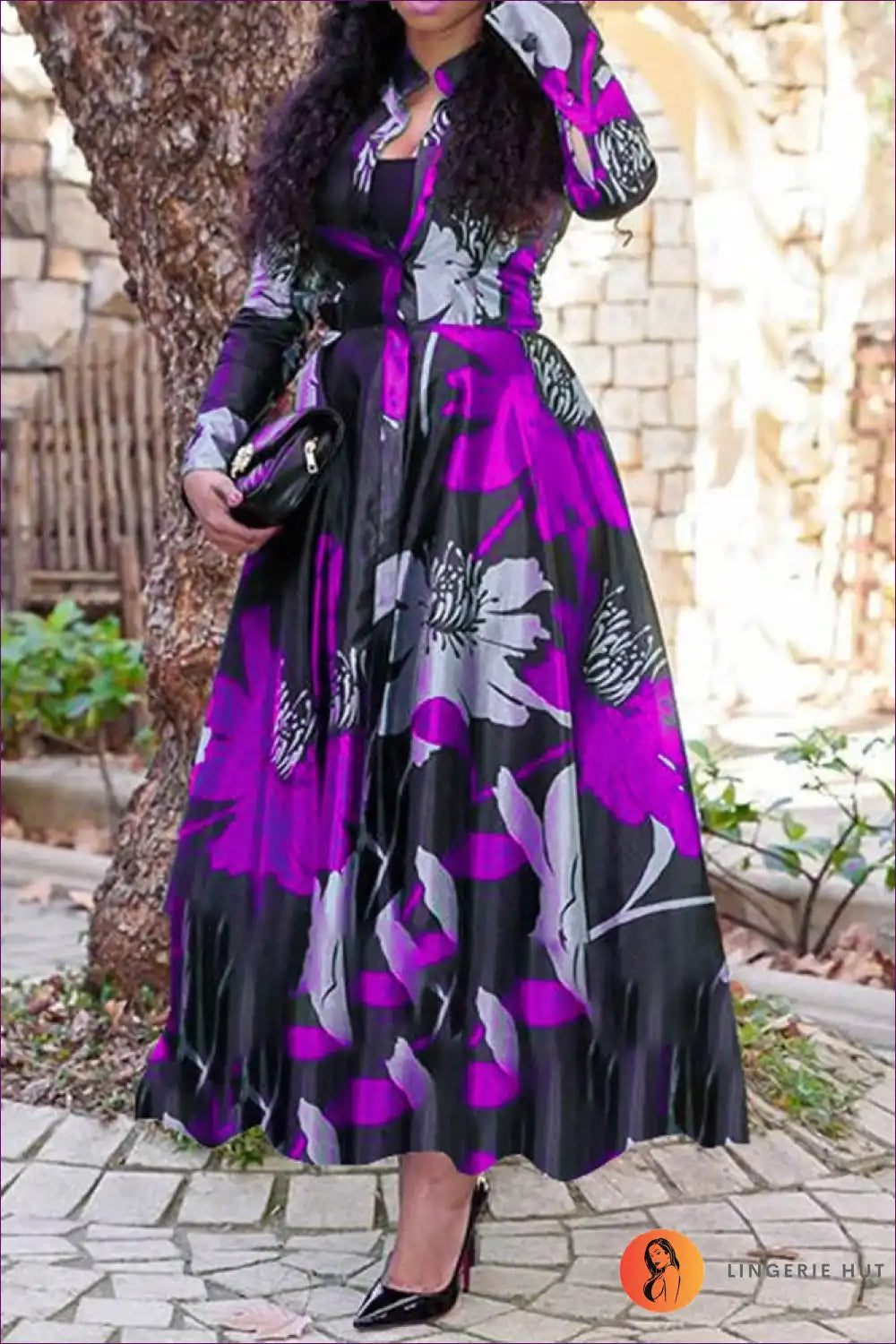 Luvik | Floral Whisper Chiffon Maxi Dress - Vaivaton eleganssi