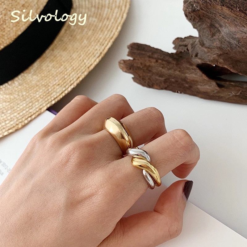 Luvik | Korean style 925 sterling silver double ring