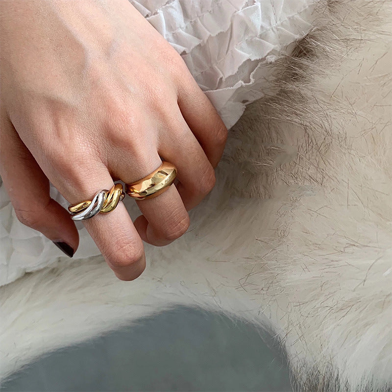 Luvik | Korean style 925 sterling silver double ring
