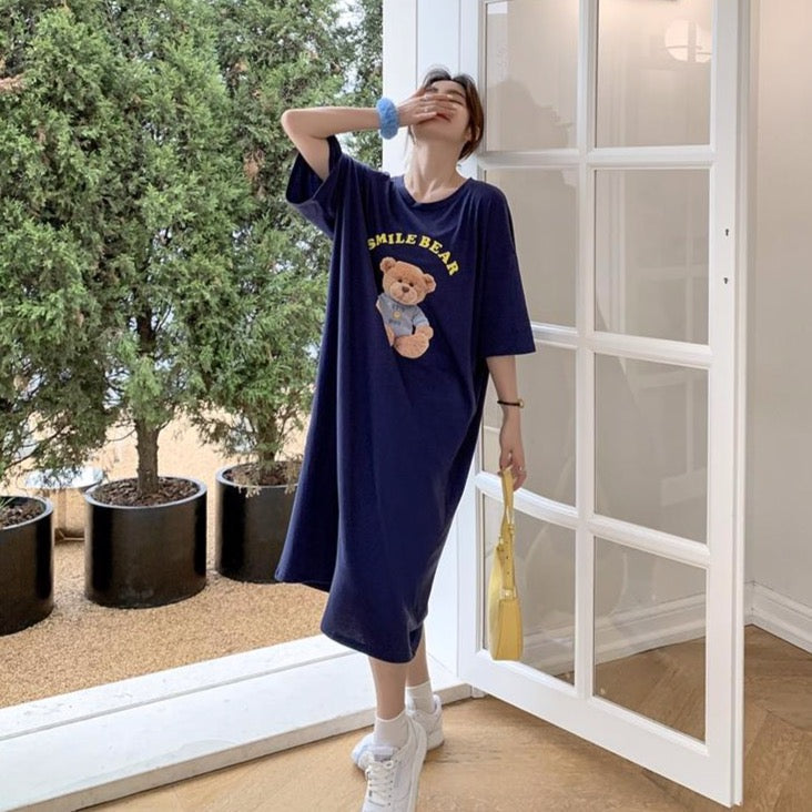 Luvik | Smile Bear T-paita Mekko karhun printillä