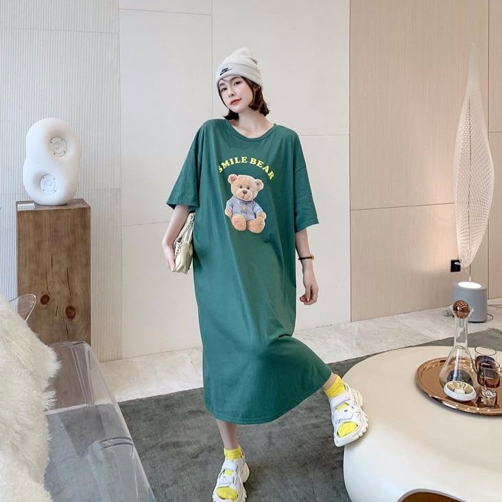 Luvik | Smile Bear T-paita Mekko karhun printillä