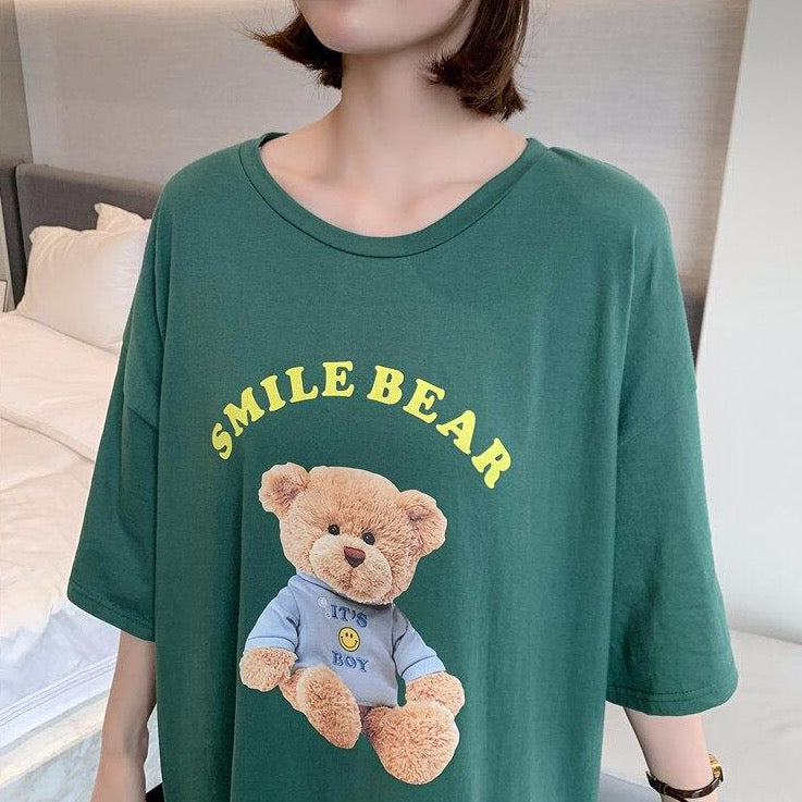 Luvik | Smile Bear T-paita Mekko karhun printillä