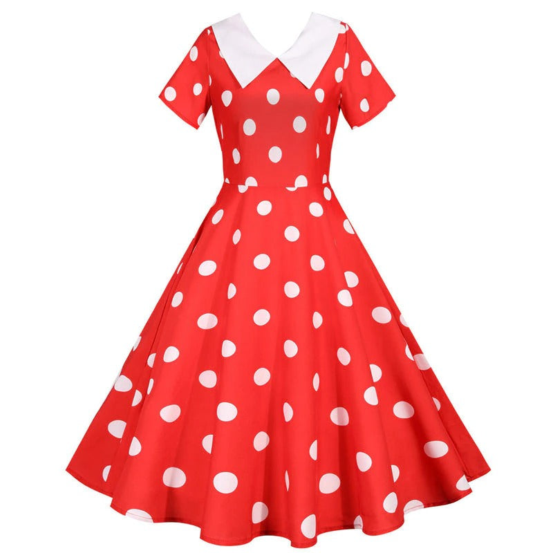 Luvik | Pin Up Rockabilly Mekko - Punainen