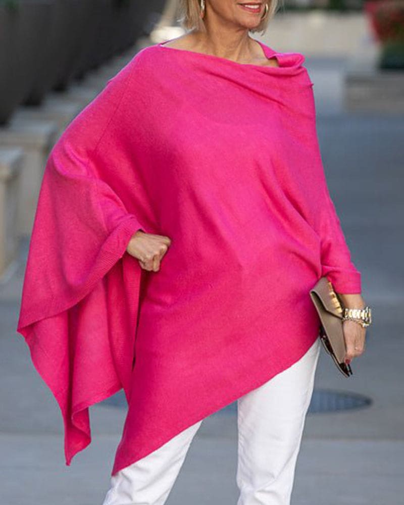 Luvik | Fuksia värinen Poncho
