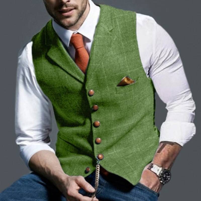 Luvik | Elegant light checkered vest