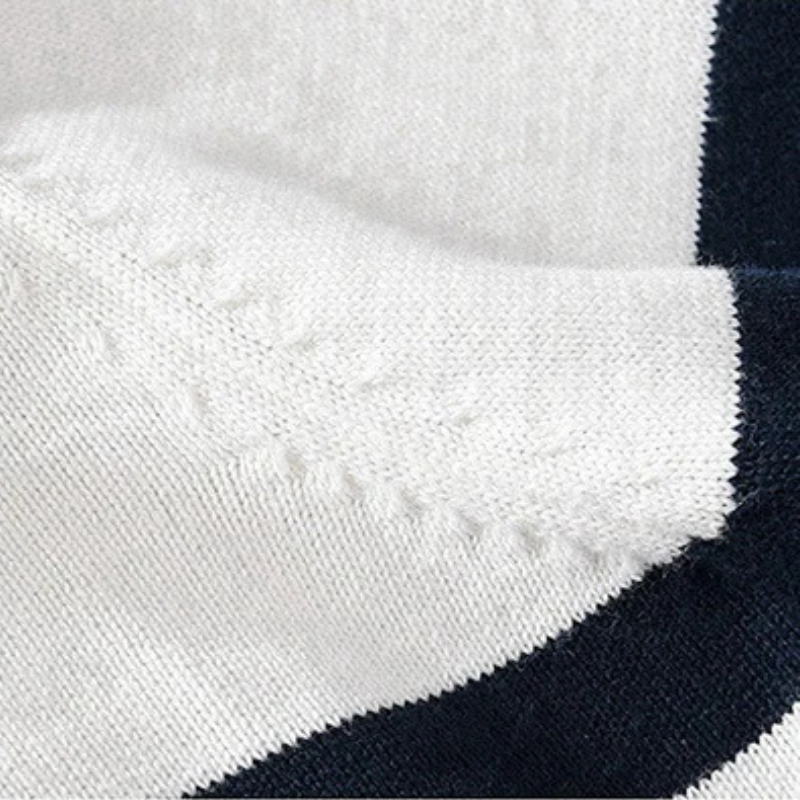 Luvik | Gestreifter Herren-Pullover mit halbem Reißverschluss