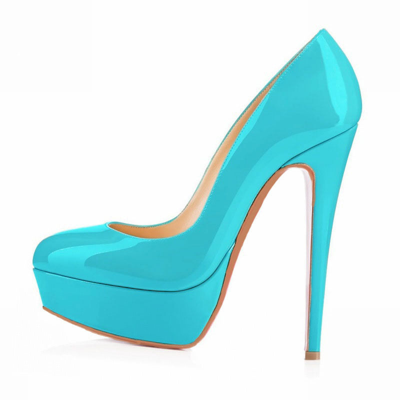 Luvik | Runde Zehen Pumps Mit Hohem Absatz