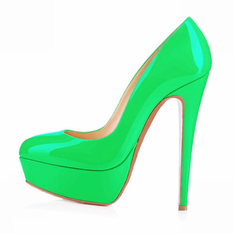 Luvik | Runde Zehen Pumps Mit Hohem Absatz