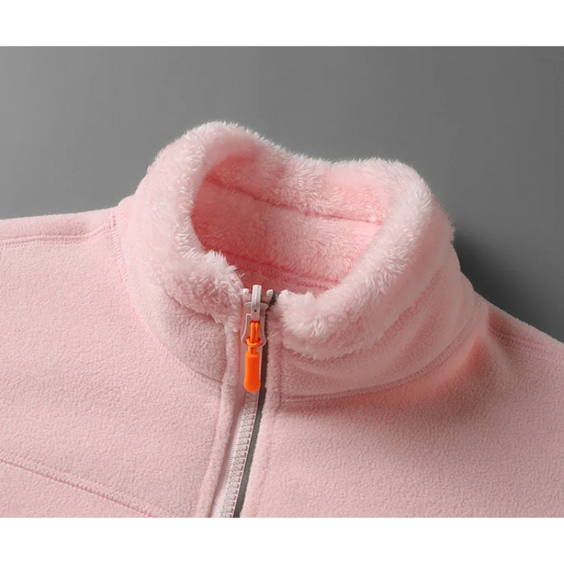 Luvik | Fleece Vestit Naisille Korkealla Kauluksella Ja Vetoketjulla, Lämmin Vuorattu Suunnittelu