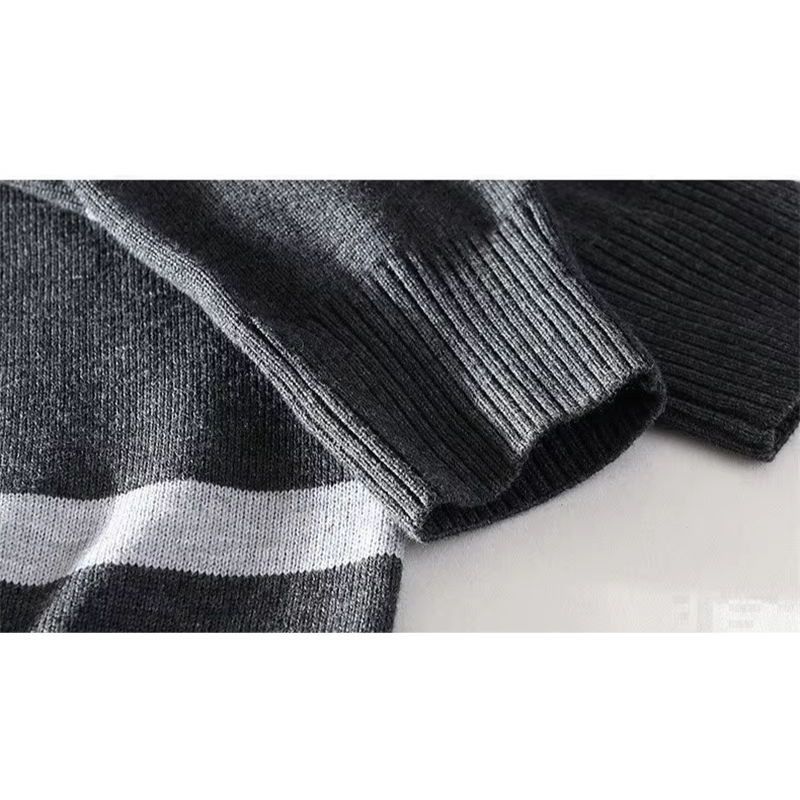 Luvik | Gestreifter Herren-Pullover mit halbem Reißverschluss