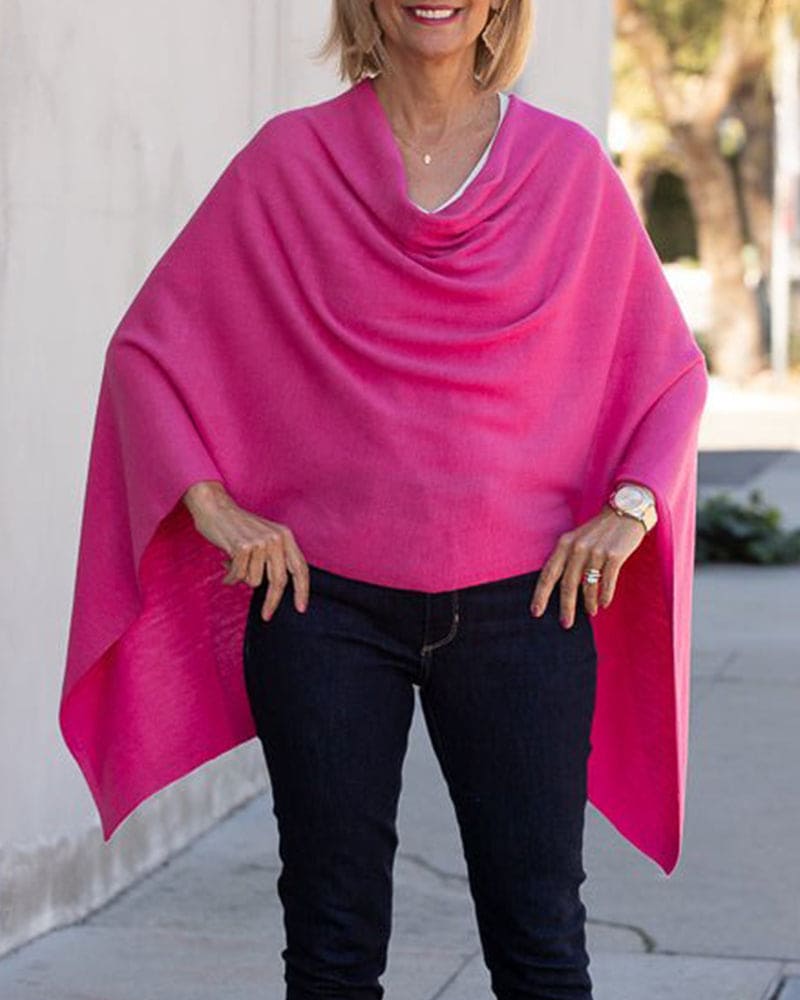 Luvik | Fuksia värinen Poncho