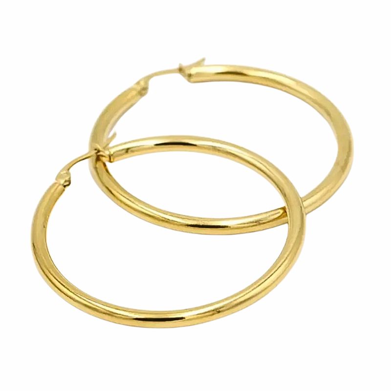 Luvik | Suuret kultaiset korvakorut (40 mm) Bibi