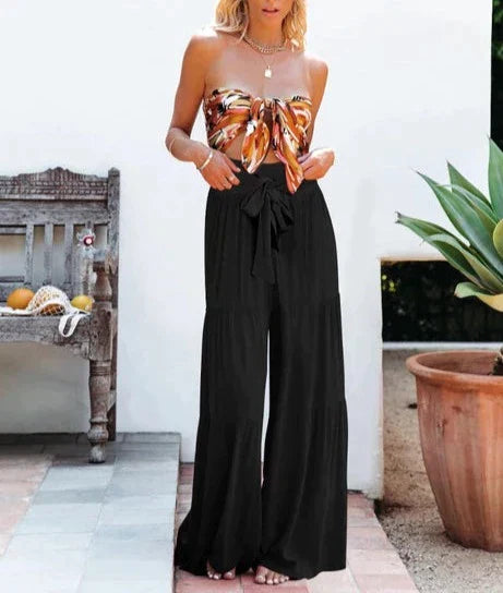 Luvik | Pleated pants with elastic waistband