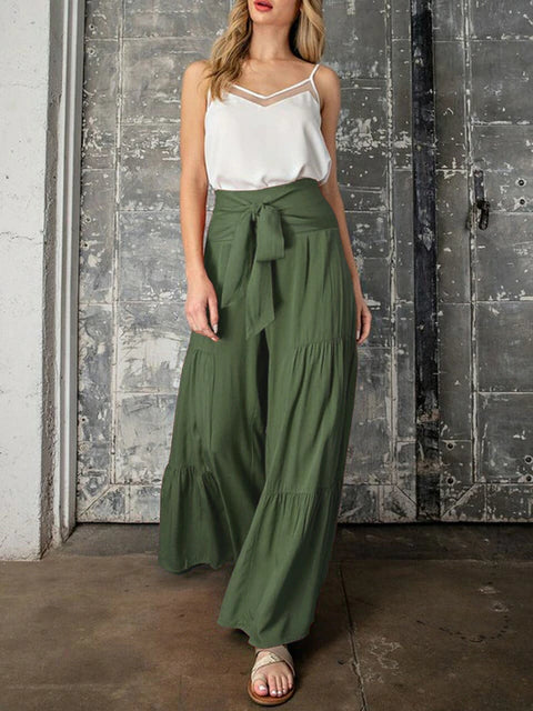 Luvik | Pleated pants with elastic waistband