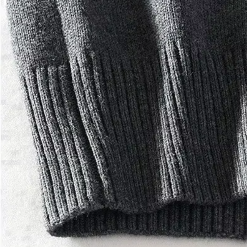Luvik | Gestreifter Herren-Pullover mit halbem Reißverschluss