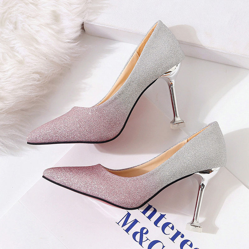 Luvik | Gradient Sexy Französische Stilettos Mit Spitz
