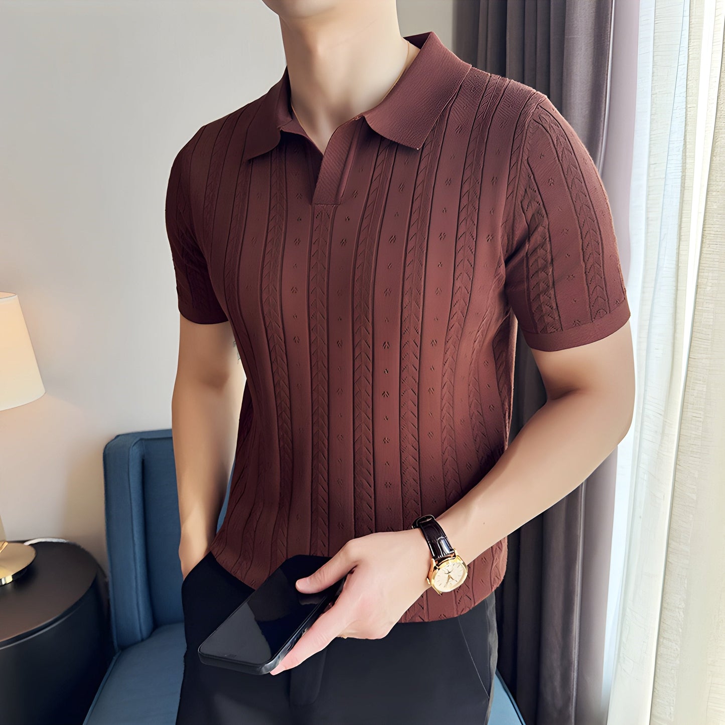 Luvik | Miesten Klassinen Neule Polo