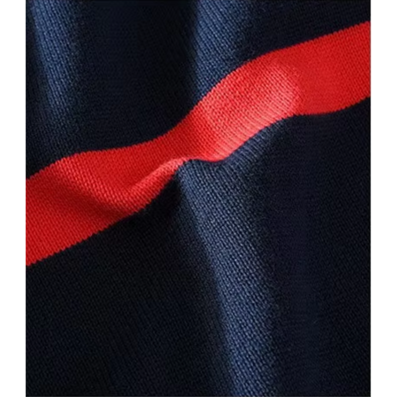 Luvik | Gestreifter Herren-Pullover mit halbem Reißverschluss