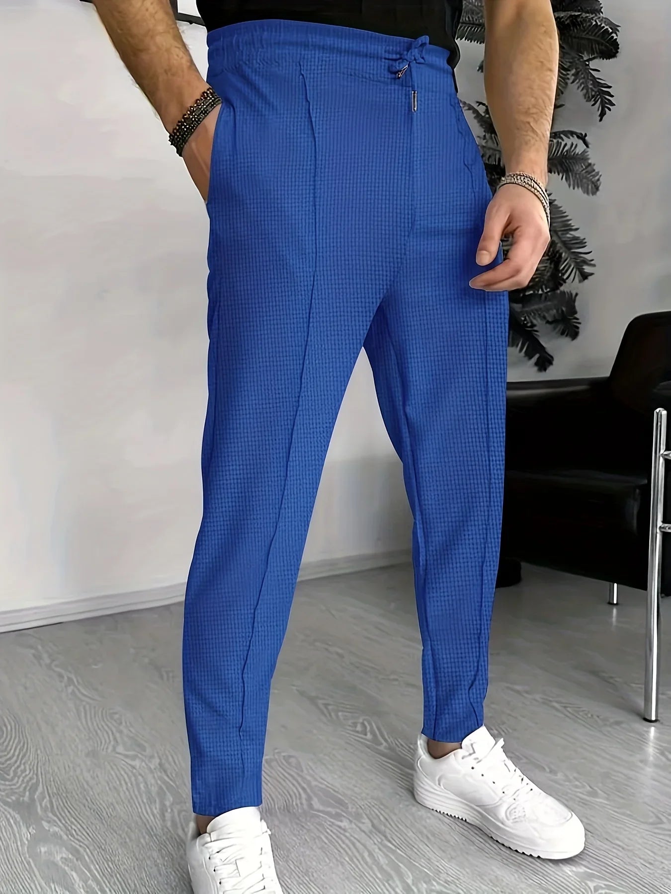 Luvik | Elegantti Slim-housut ruutukuvioilla miehille