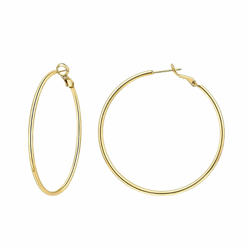 Luvik | Suuret kultaiset korvakorut (40 mm) Bibi