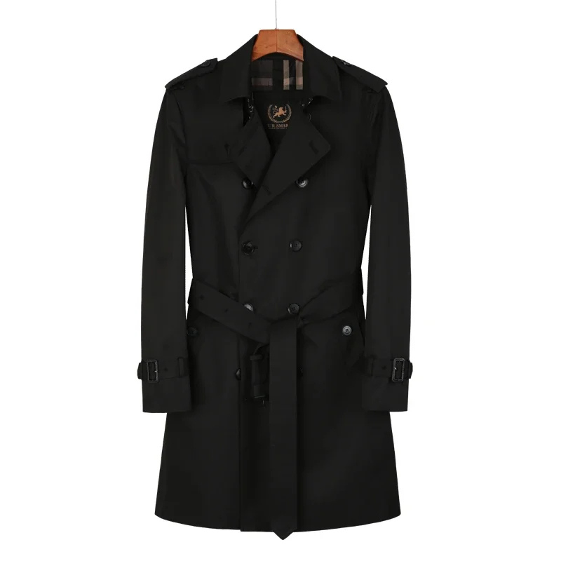 Luvik | Vedenpitävä takki miesten klassinen trenchcoat vyöllä