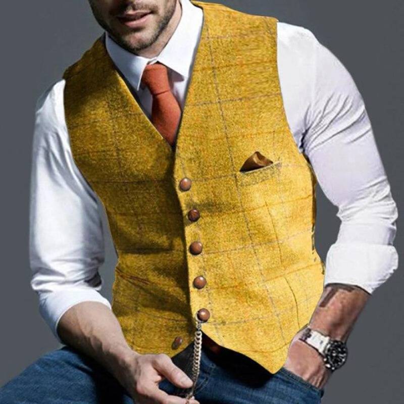 Luvik | Elegant light checkered vest