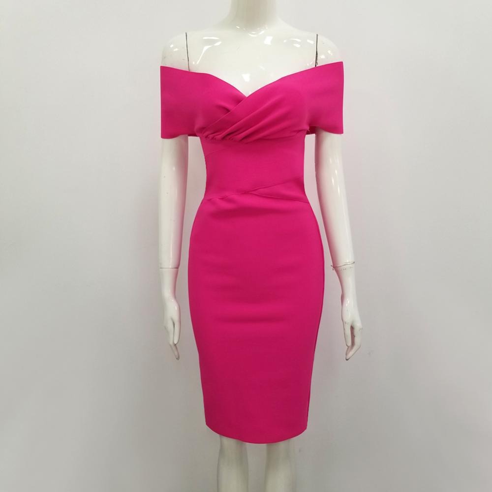 Luvik | Bandage Dress Seksikäs Olkapäältä Auki