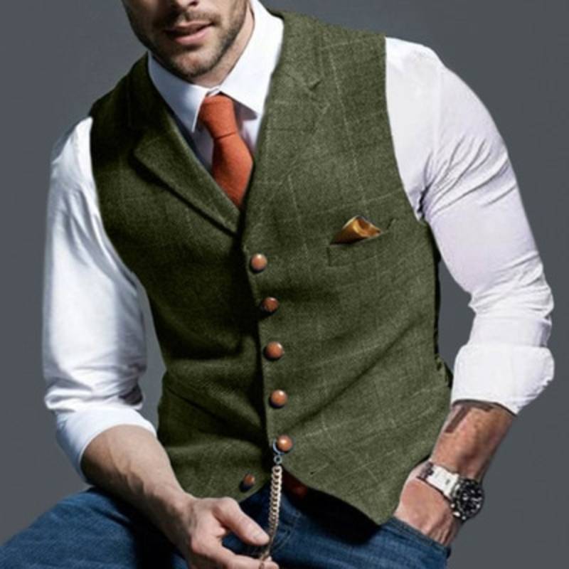 Luvik | Elegant light checkered vest