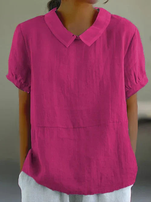 Luvik | Puuvilla and linen solid color shirt