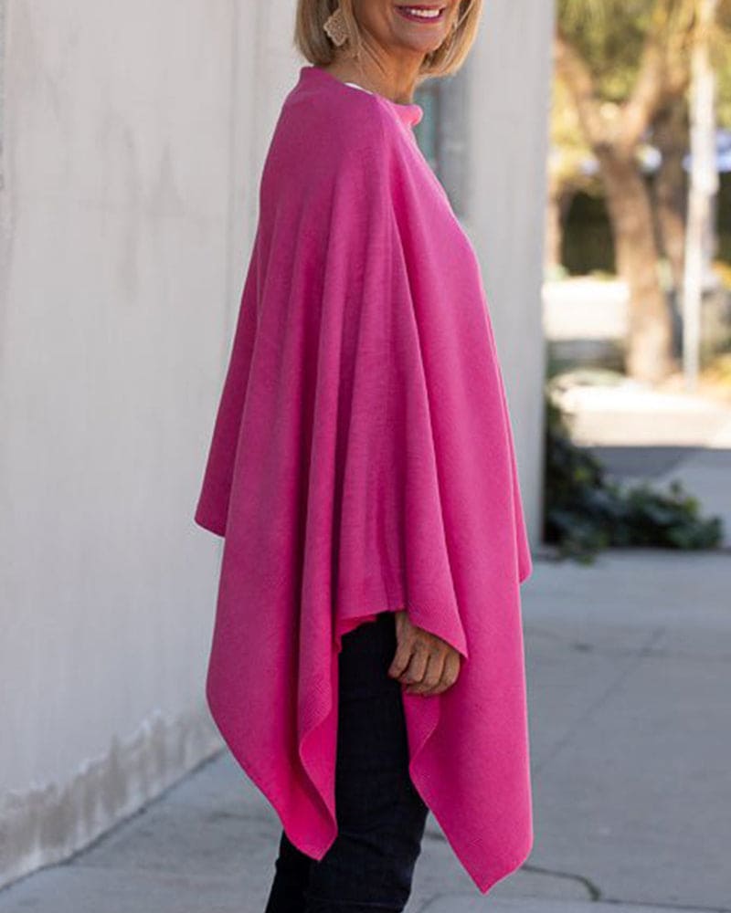 Luvik | Fuksia värinen Poncho