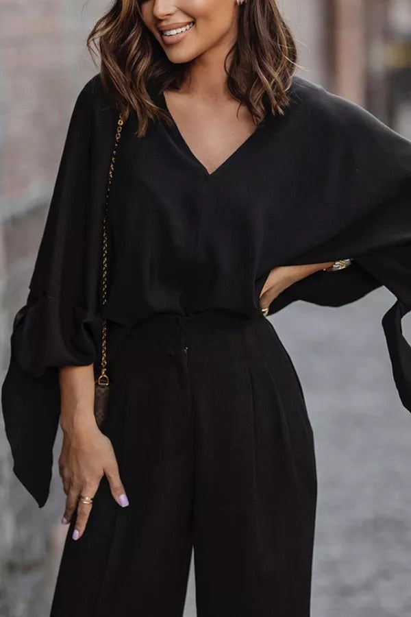 Luvik | Newport Look Kimono Leveät housut Puku