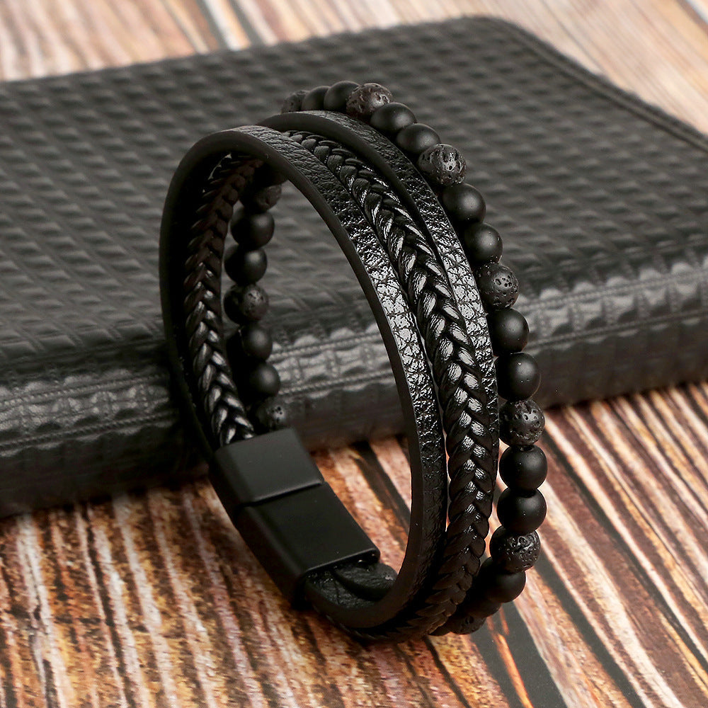 Luvik | Stilvolles Lederarmband Satz Für Herren