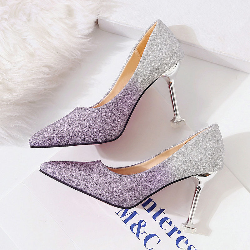 Luvik | Gradient Sexy Französische Stilettos Mit Spitz
