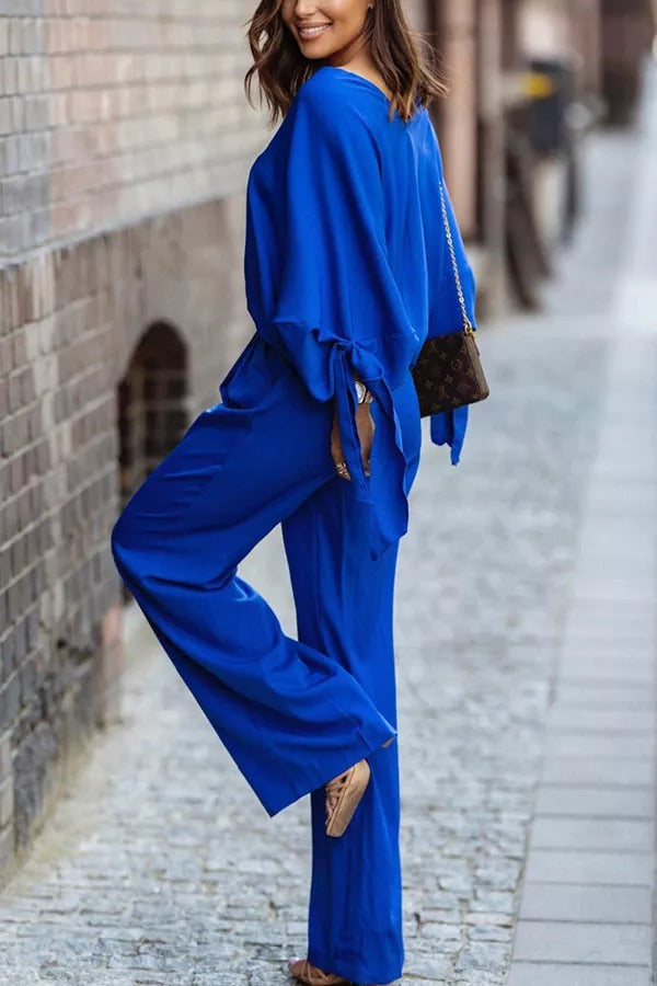 Luvik | Newport Look Kimono Leveät housut Puku
